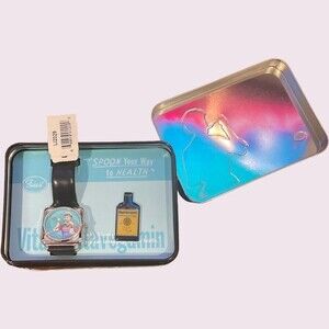 RARE NEW Fossil Limited Edition I Love Lucy Vitameatavegamin Black Leather Watch